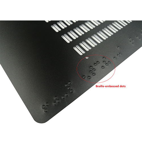 Dot braille embossed button keyboard sticker graphic overlay for Blind and Visually Impaired