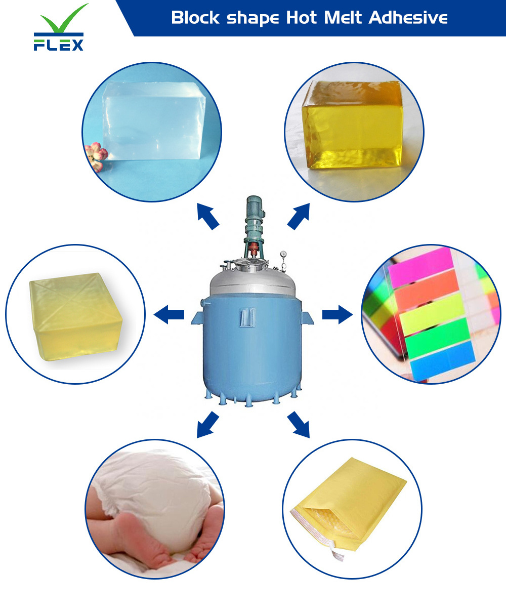 Flexmachinery Block hot melt glue Machine line Yellow Glue stirred tank adhesive mixing Reactor Vessel