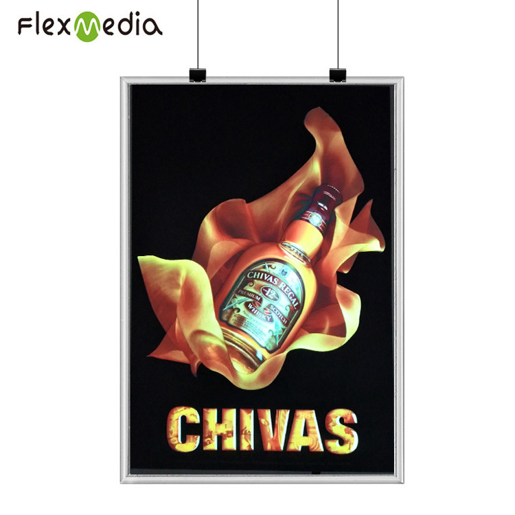 new material back light advertisement EL poster backlit panel with magnet frame light up effect with promotion price