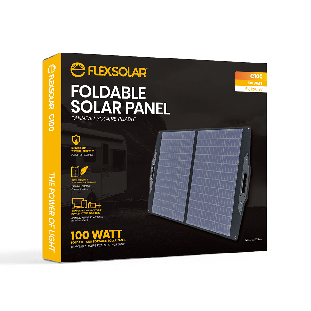 Flexsolar Flexible Solar Panel 100 Watts Solar Panel Kit Blanket Foldable Solar Panels