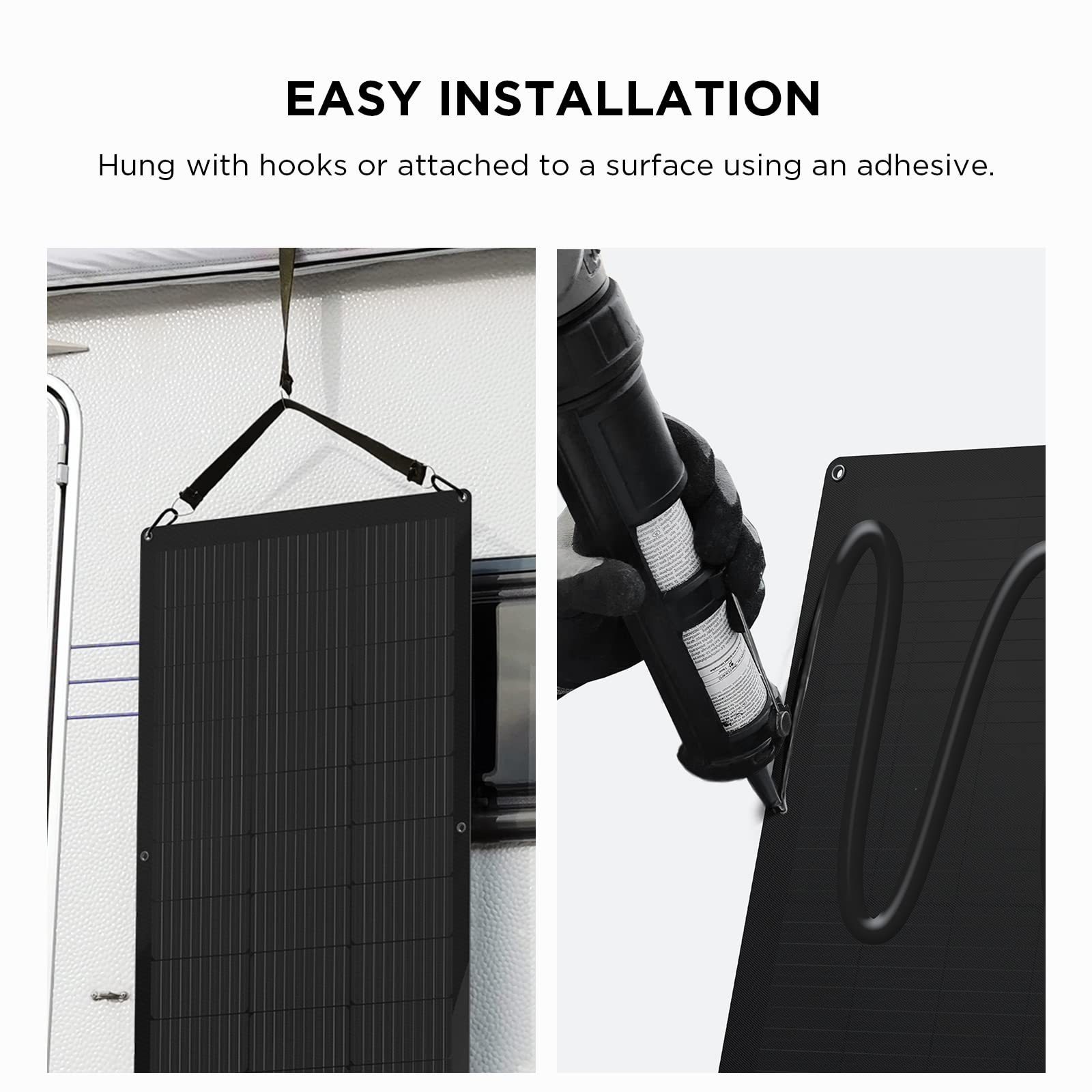 High Efficiency Flexible Solar Panels 100W 12V 24V Portable Solar Panels For Battery