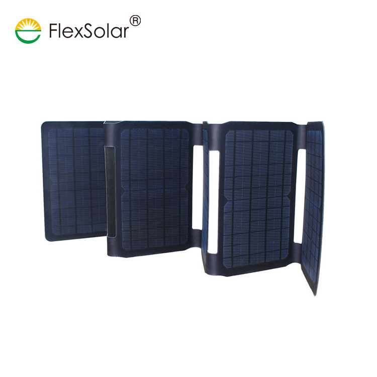 Flexsolar New product mono foldable solar panel 40W USB DC output foldable solar panel portable solar charger