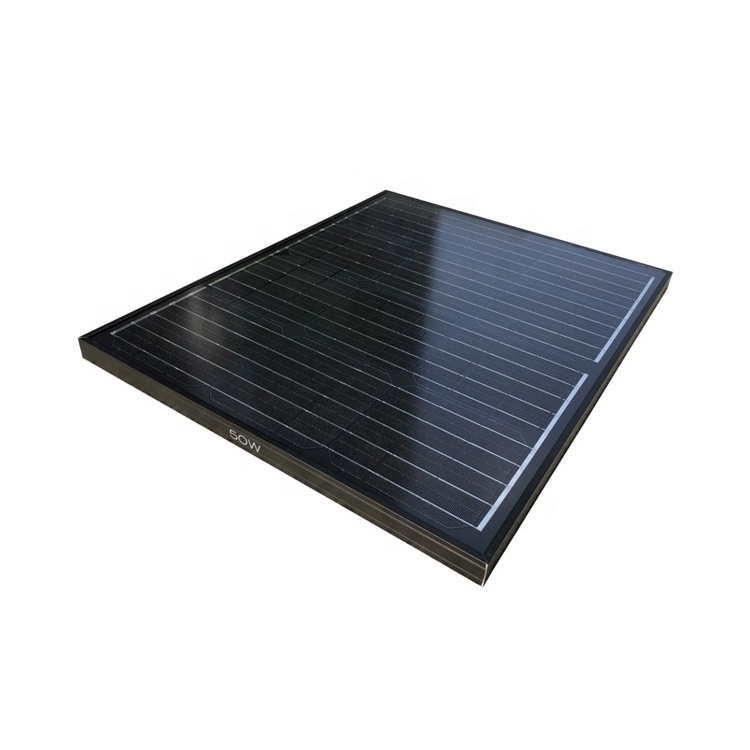 50w 100w 150w 200w black glass mono solar panel for rv caravan solar power camper truck boat sun energy solar panel