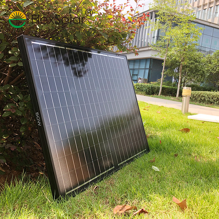 50w 100w 150w 200w black glass mono solar panel for rv caravan solar power camper truck boat sun energy solar panel