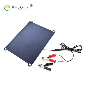 FlexSolar Small Solar Panel/ Car Battery Maintainer Trickle Solar Charger for 12V Car Batteries