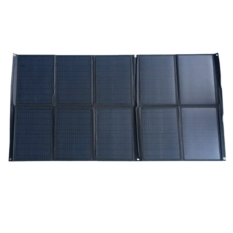 foldable solar blanket panel charger 100W 200W for charging cell phone 12v 24v battery travel trailer outdoor