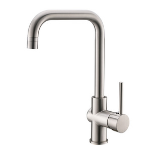 Brass Single Handle European brushed nickel Kitchen Faucet