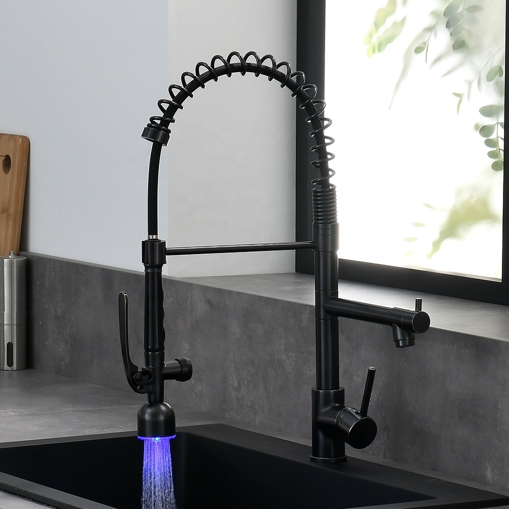 Led CUPC Spring Pull Down Stainless Steel faucets wholesale prices