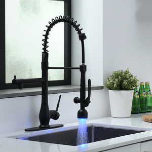 Universal Rotatable Tap Extender Swivel Flg Extension Spring Pull Down Sprayer Led Kitchen Faucet For Sink