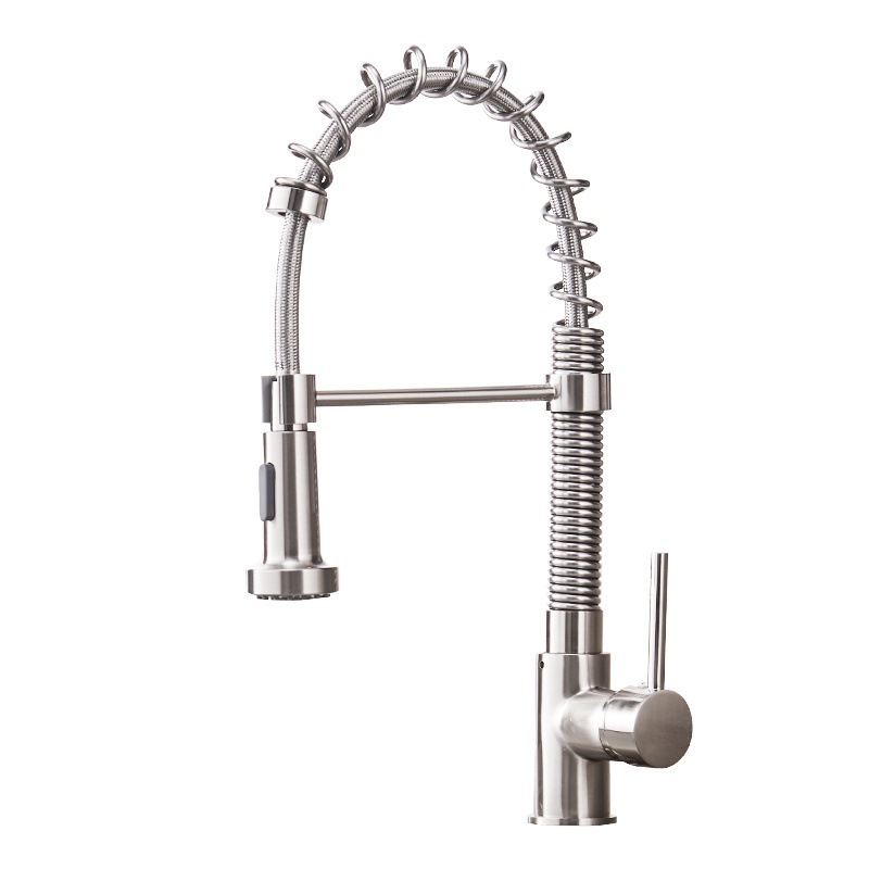 Contemporary Spring Pull Down Faucet Pull Out Sprayer Kitchen Taps Sink Faucet Kitchen Faucet