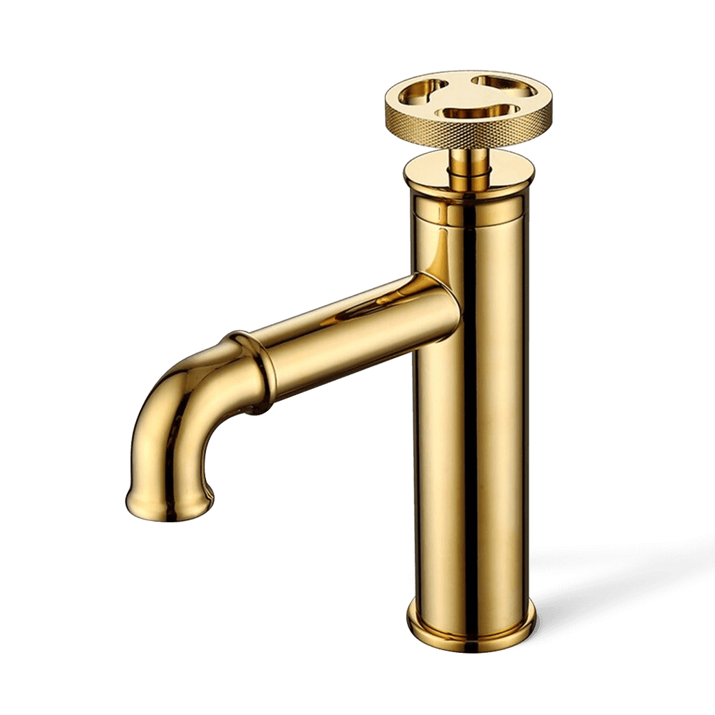 FLG Industrial Style Brass Single Hole One Handle Bathroom Basin Faucet Water Tap Mixer