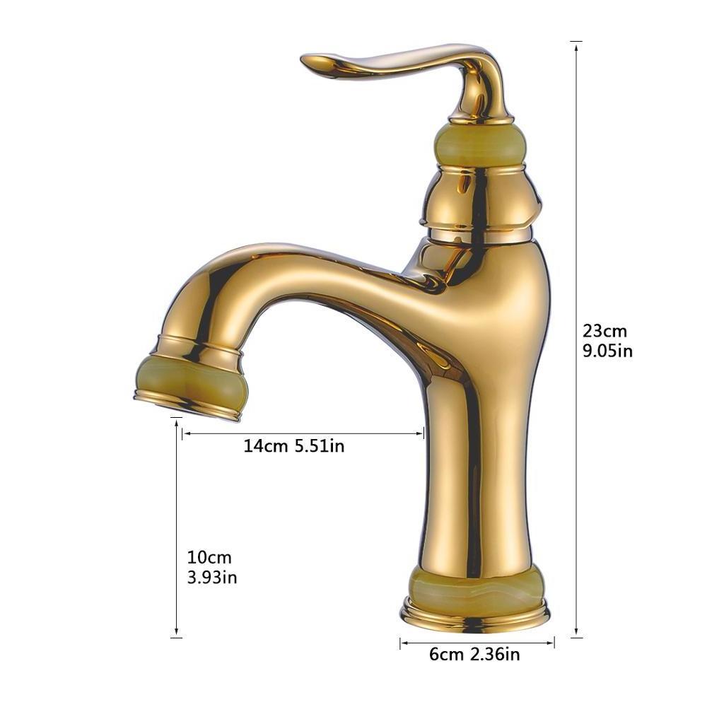 high quality beautiful golden brass bathroom water wash basin faucet