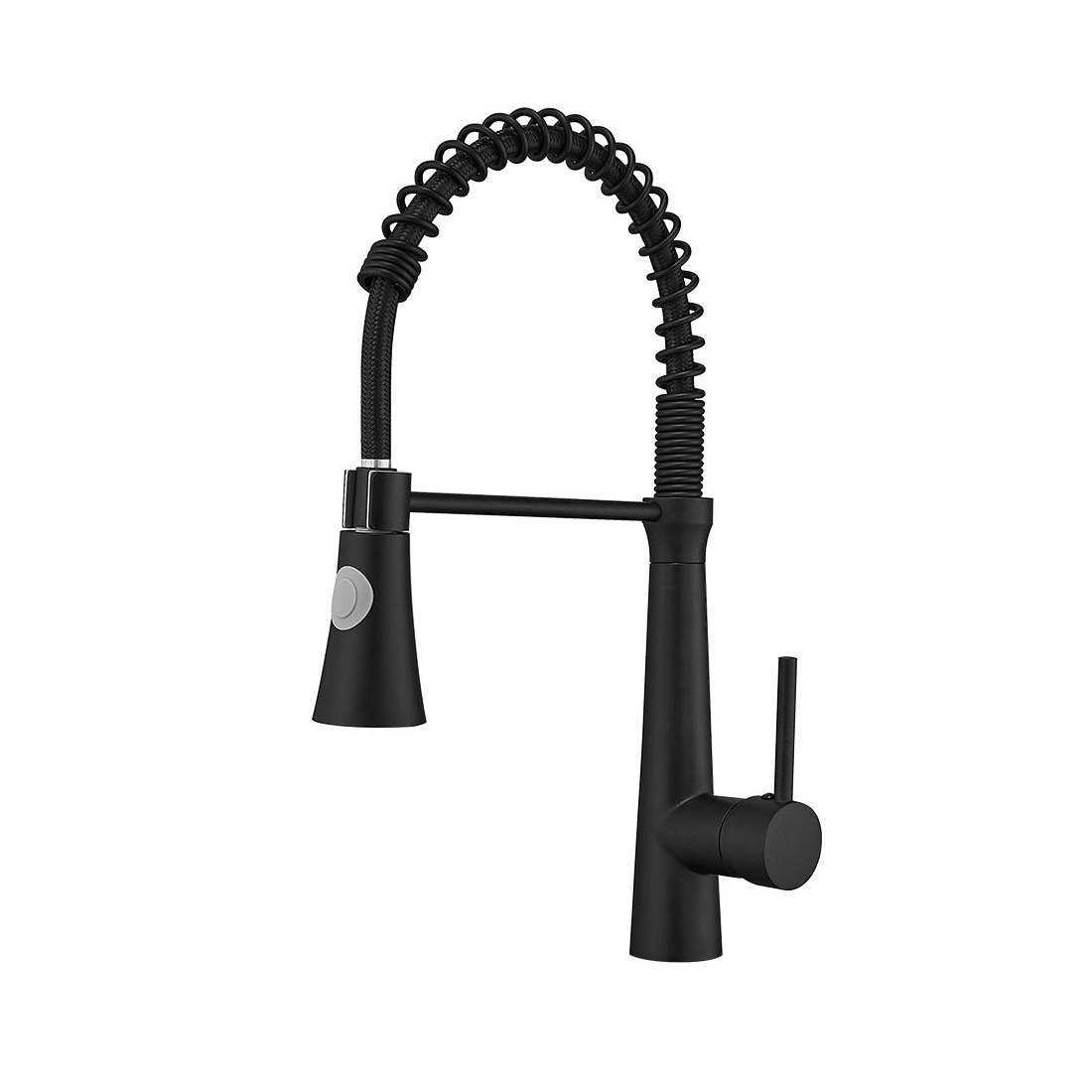 Commercial Kitchen Faucet with Pull Down Sprayer,Single Handle Kitchen Sink Faucet Matte Black