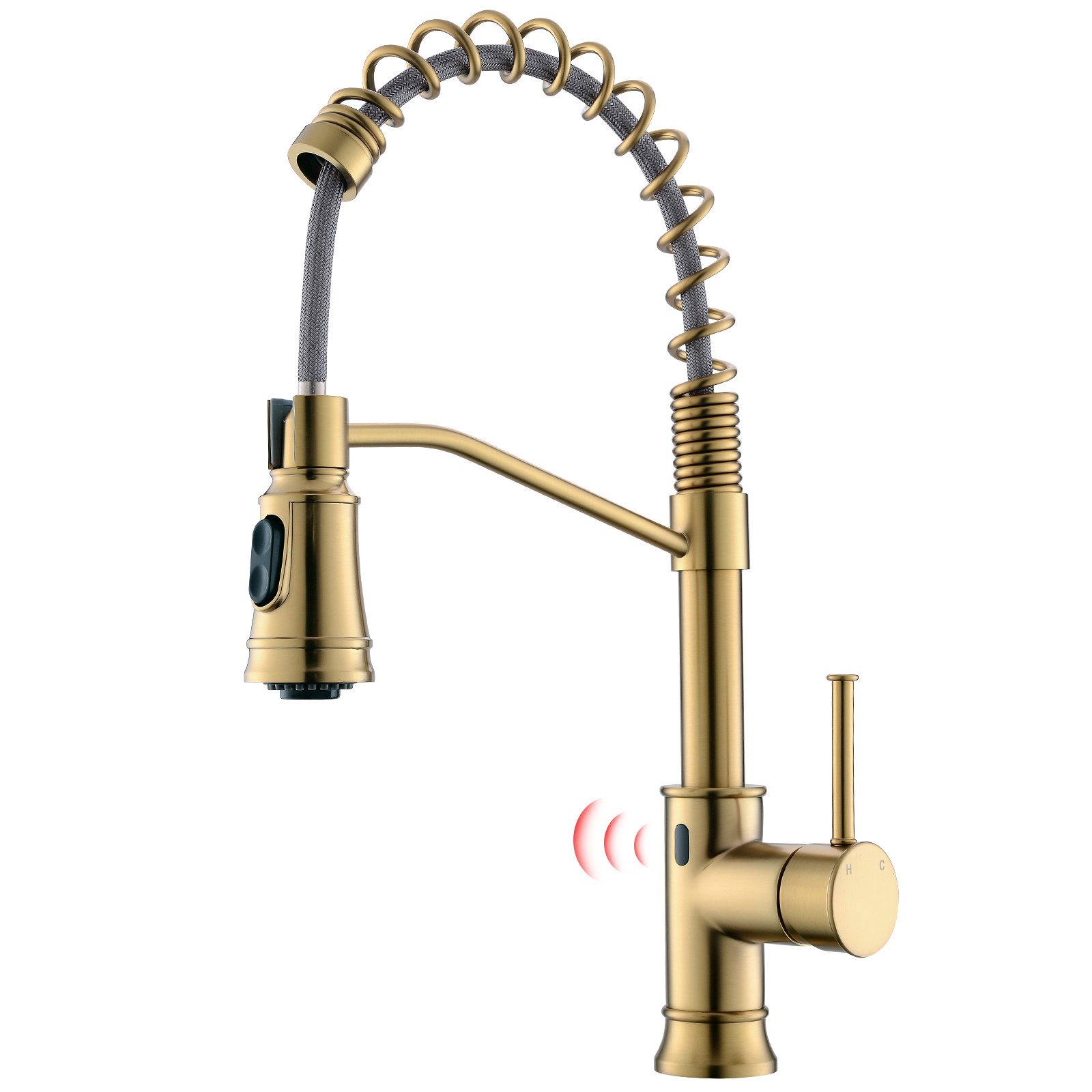 Smart Automatic Touch Sensor Water Tap Kitchen Sink Faucet Water Saving Kitchen Taps Brass Touchless Flexible Pull Down FLG Gold