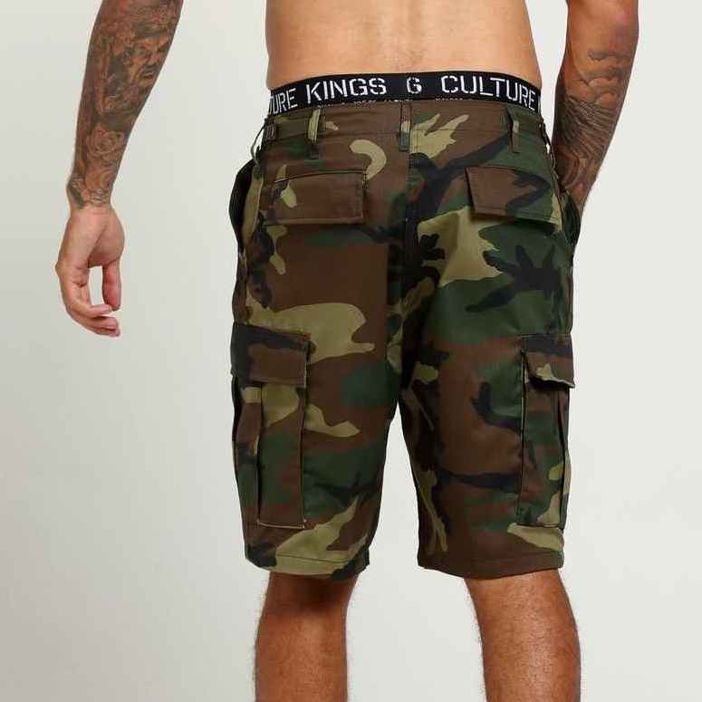 Wholesale 6 pockets 9 colors custom cotton camo boys cargo shorts for men