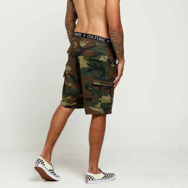 Wholesale 6 pockets 9 colors custom cotton camo boys cargo shorts for men