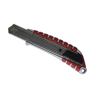 Aluminum alloy handle auto lock 18mm box cutter snap off blade knife