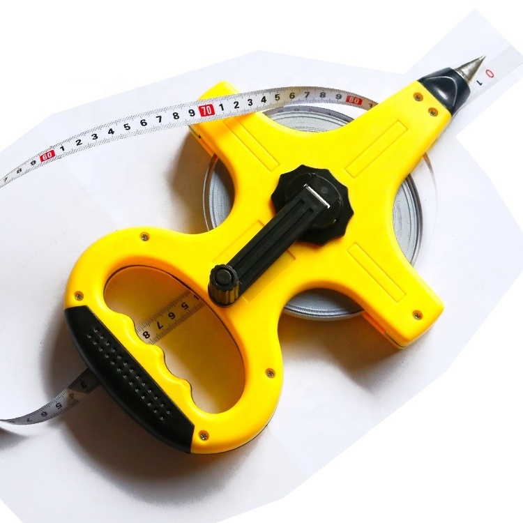 Long Distance 30m 50m 100m Surveyors Measuring Tape Open Reel Steel Tape Measure