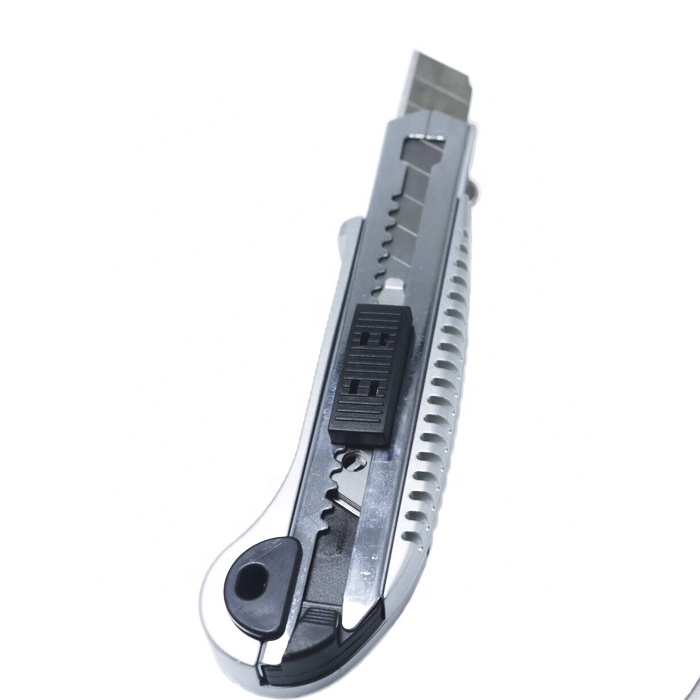 sliding blade utility big handle cutter knife with 5 blades sliding blade knife cutter