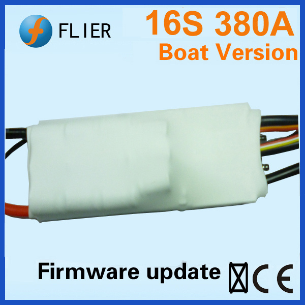 Flier 16s 380a rc esc brushless electronic dc motor speed controller for rc boat rc submarine efoil