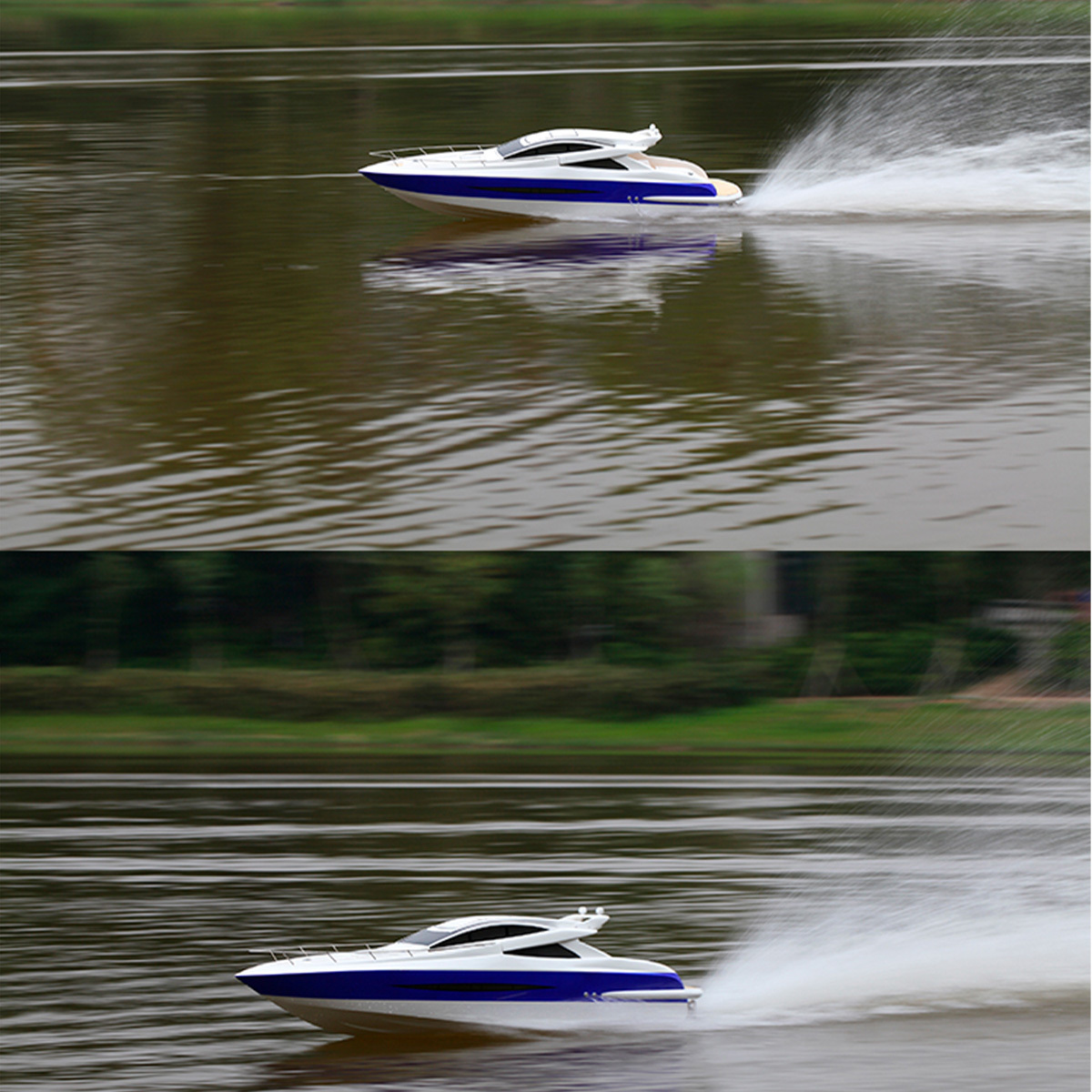 TFL Grand 1305 Princess 1310mm Boat 30CC Engine with  Dual Rudder System Fiber Glass Gas RC Boat