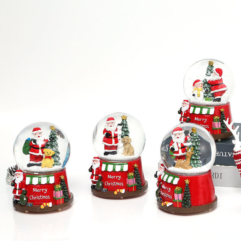 Hot Sale Custom Merry Christmas Resin Crafts Santa  christmas decorations  Christmas Snow Globes wholesale