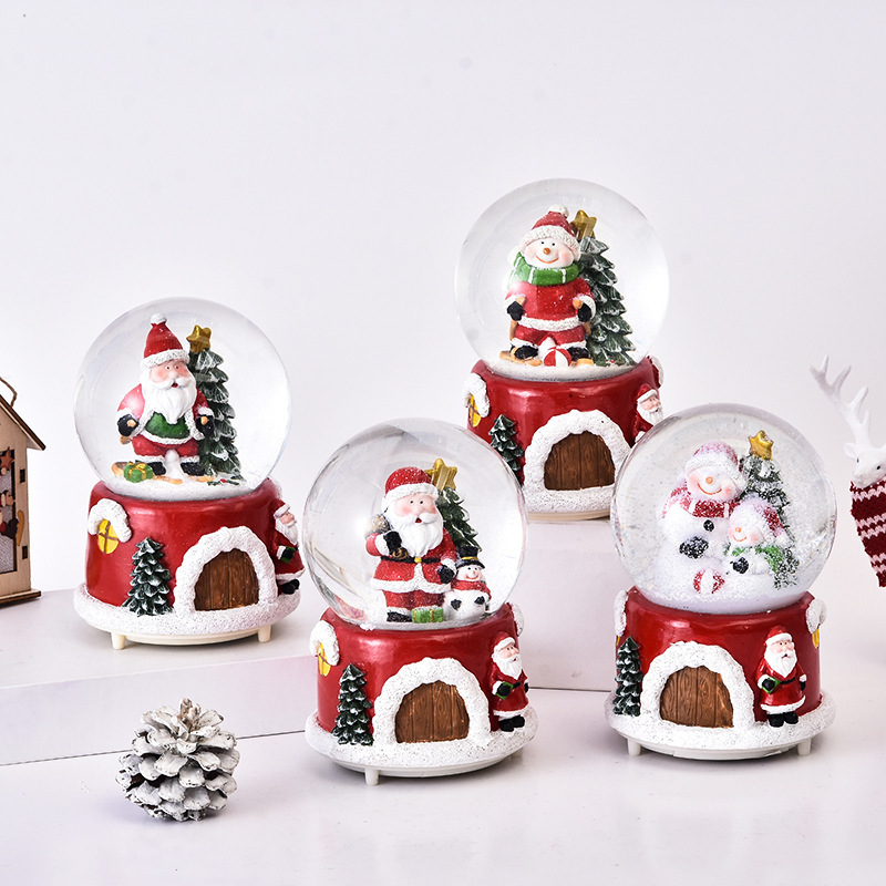 Hot Sale Custom Merry Christmas Resin Crafts Santa  christmas decorations  Christmas Snow Globes wholesale