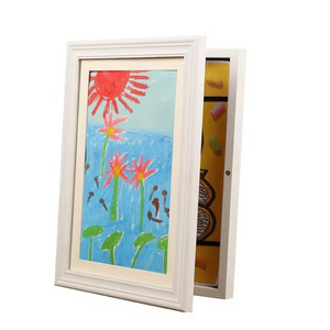 Wholesale Kids Art Storage Picture Frame Classic White New Style With Stripes Kids Art Frames Picture Storage Kids Artwork Frame