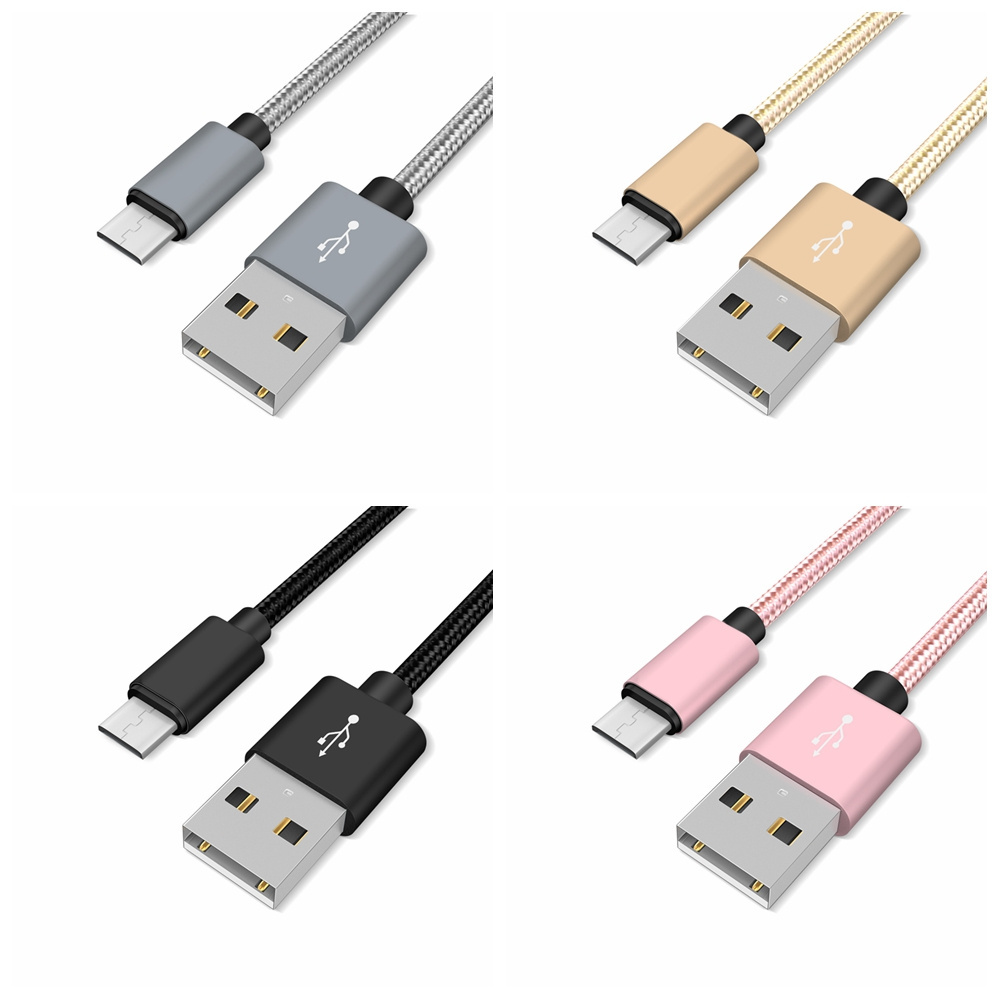 Cheap price wholesale Nylon Braid 2a fast Charging Small Micro Cable Heavy Duty USB A Cables