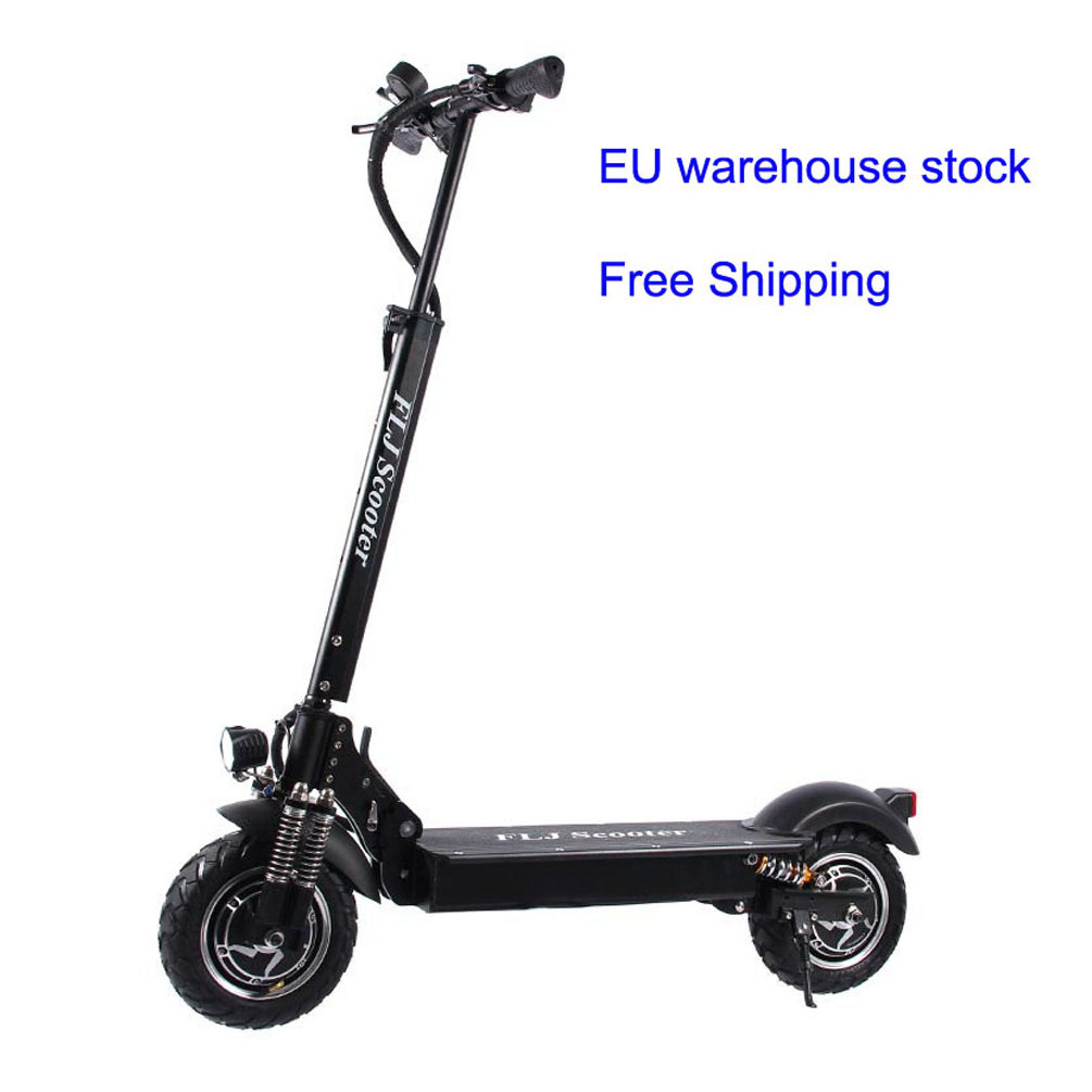 FLJ Free Shipping EU Warehouse 2400W Dual Motor e Scooter 52V Folding Electric Scooter Electric Motorcycle Scooter for Adult