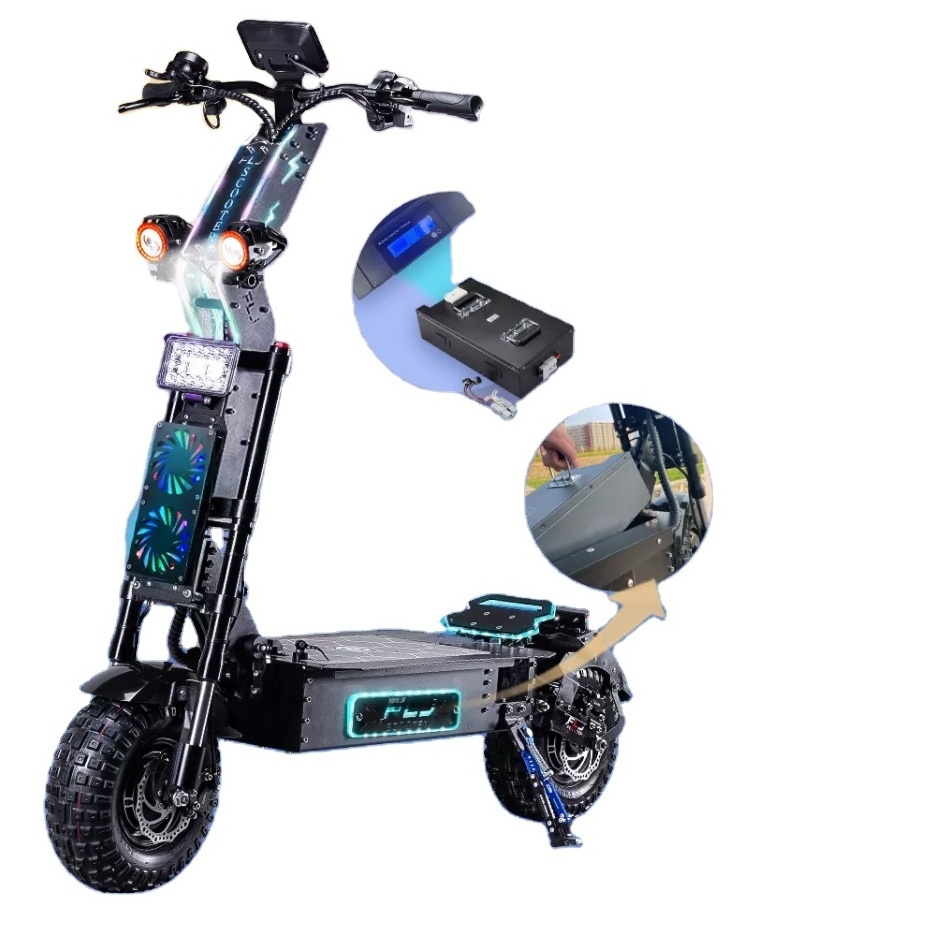 FLJ 72V 10000 watt 14 inch fat off-road tire electric scooter with removable battery new design adult mobility scooter