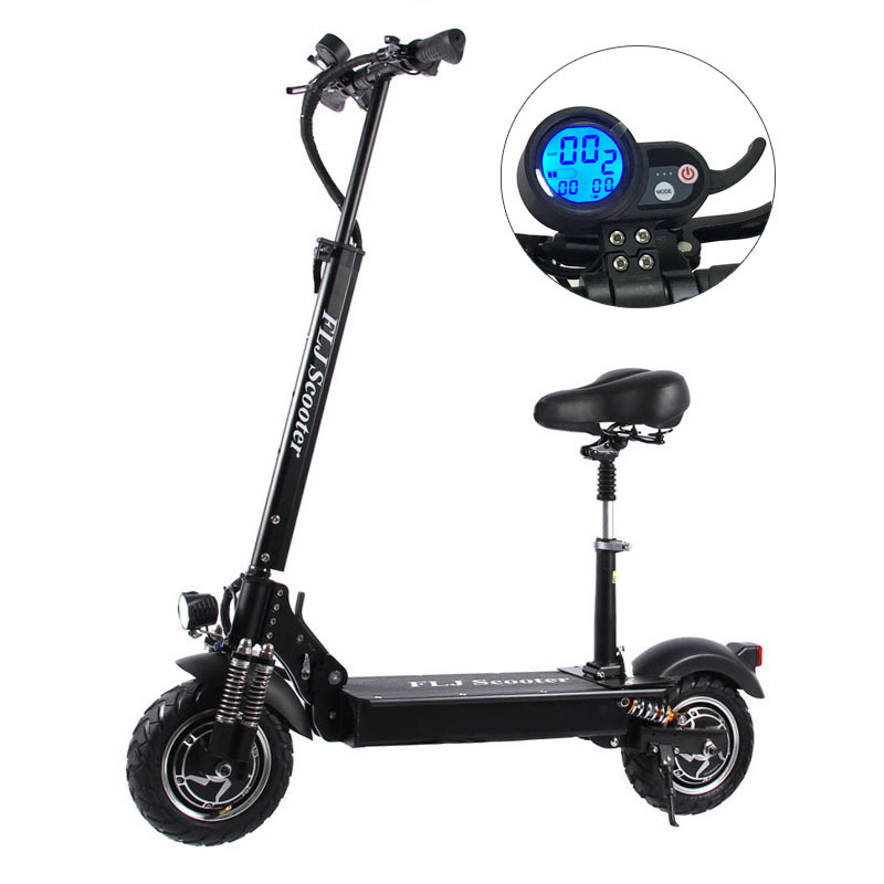 FLJ Free Shipping EU Warehouse 2400W Dual Motor e Scooter 52V Folding Electric Scooter Electric Motorcycle Scooter for Adult