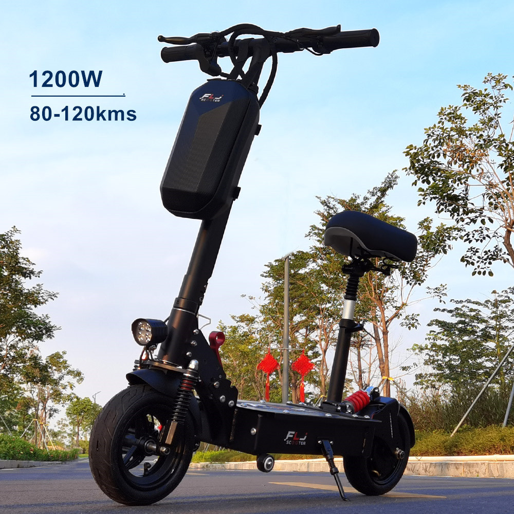 EU Stock 48v 1200w electric scooter with 10 inch wheel drop shipping mini folding children student kids lady e scooter with seat