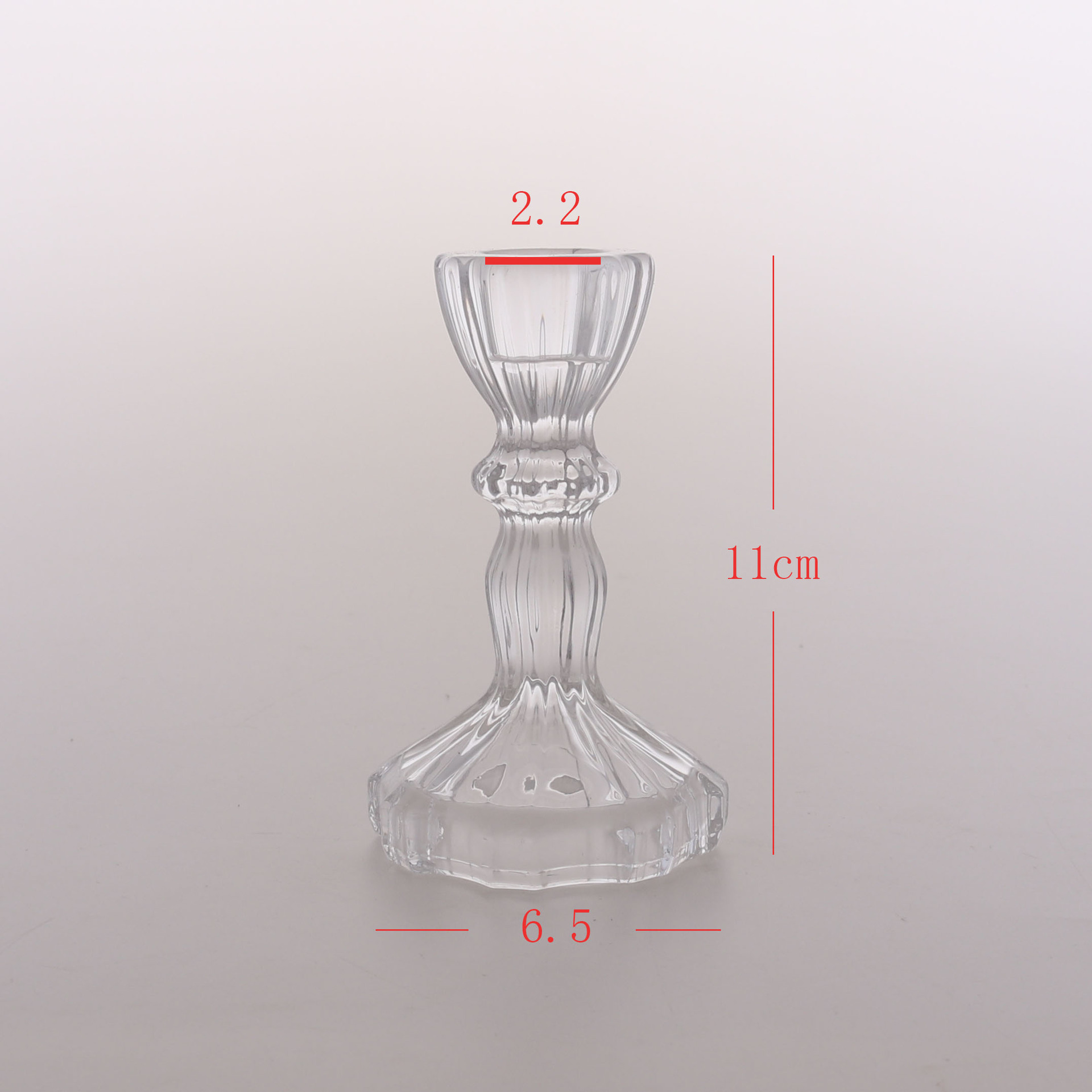 Fanslook  Taper Candlestick Amber Crystal Glass Clear Gold Candlestick Glass Candles Holder For Table Wedding Dinning And Party