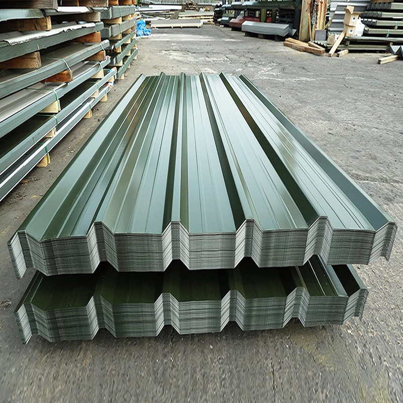 High Quality Coated Corrugated Steel PPGI PPGL Roofing Sheets Galvanised Sheet Ibr Sheeting 6m Price