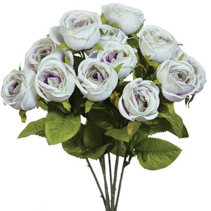 Factory 12 Branches Simulation Rose Bouquet Artificial  Flowers For Home Indoor Hotel Decoration