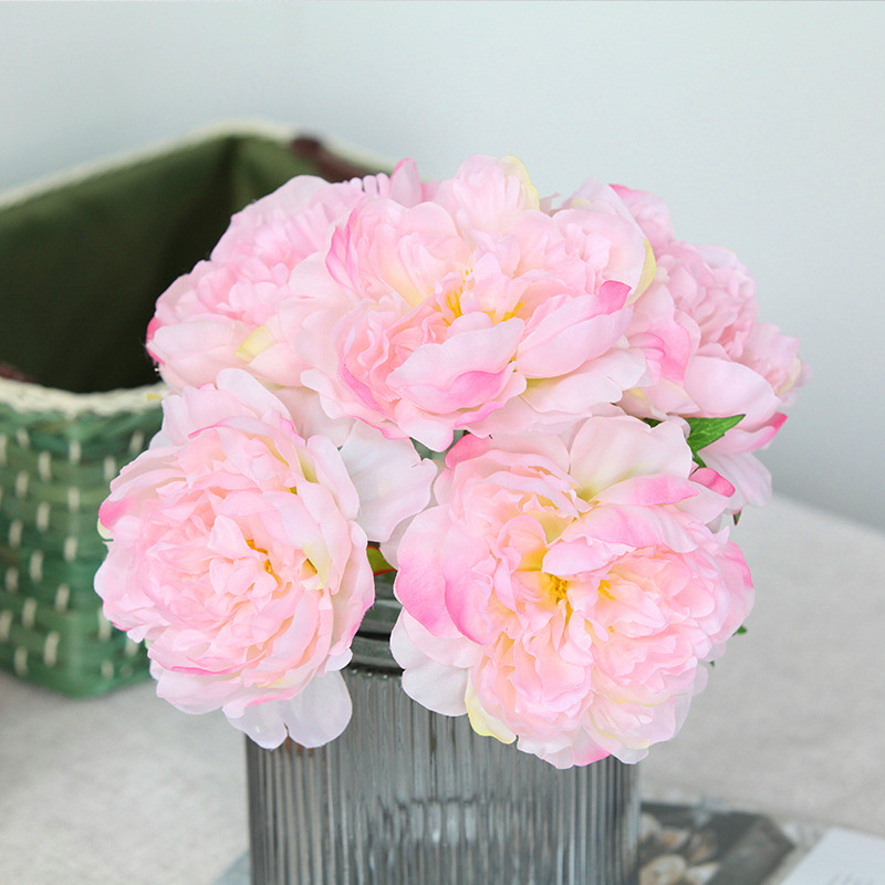 Free Design Single Heads Peony Simulation Flowers Artificial  Flowers For Wedding Home Outdoor Decoration