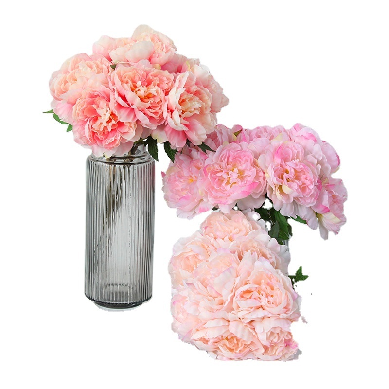 Free Design Single Heads Peony Simulation Flowers Artificial  Flowers For Wedding Home Outdoor Decoration