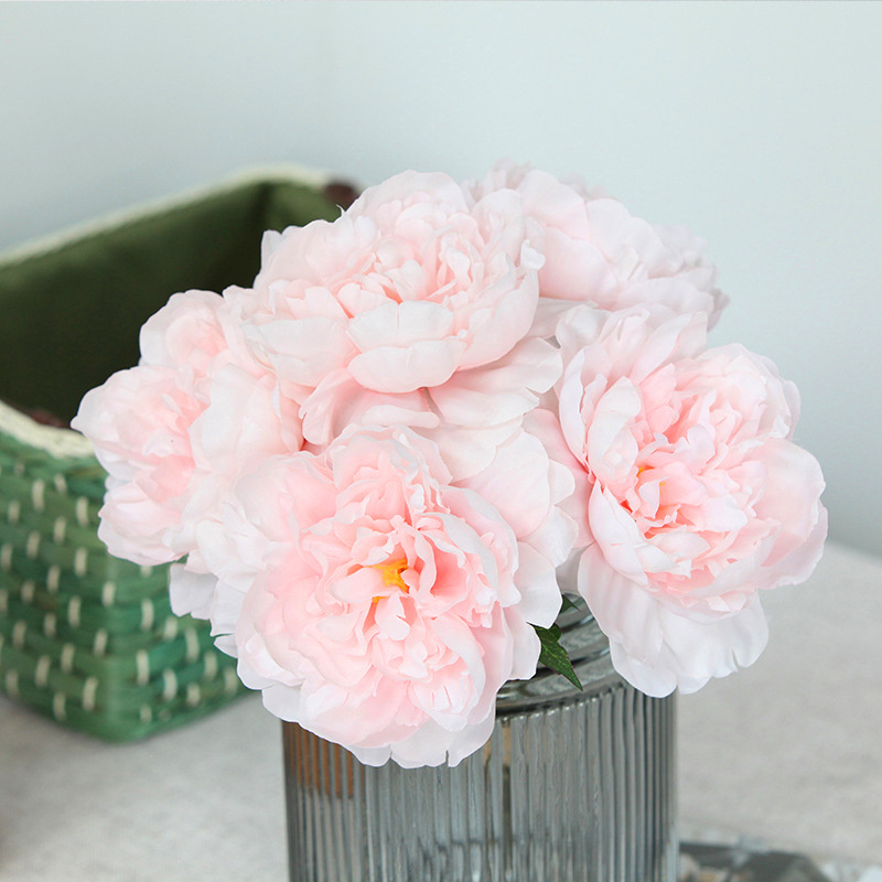 Free Design Single Heads Peony Simulation Flowers Artificial  Flowers For Wedding Home Outdoor Decoration