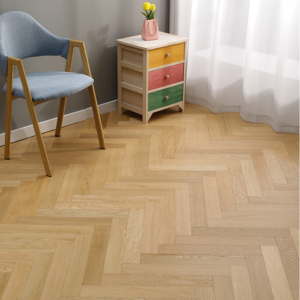 Oak herringbone with natural color wire drawing  engineered wood flooring