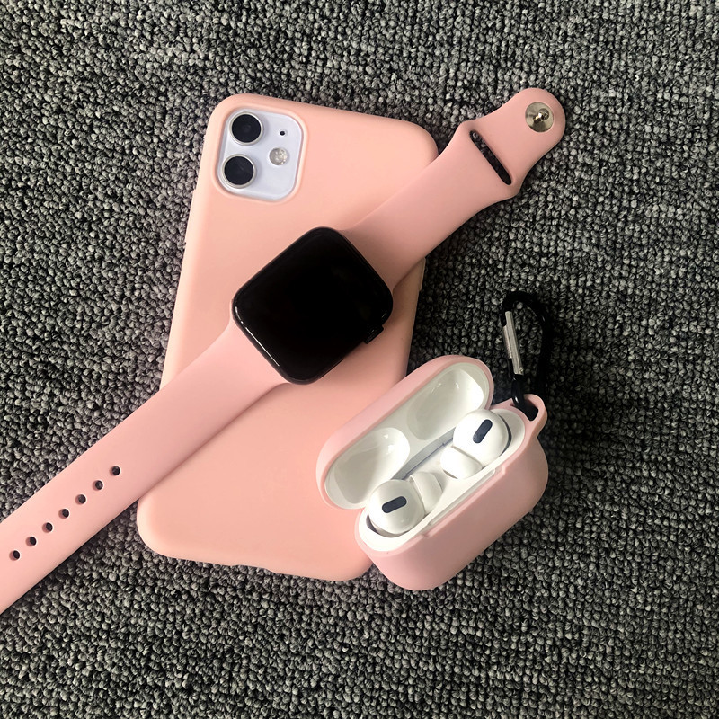 Suitable For Iphone 13 12 11 Xr Xs Max Silicone Phone Case Strap Set