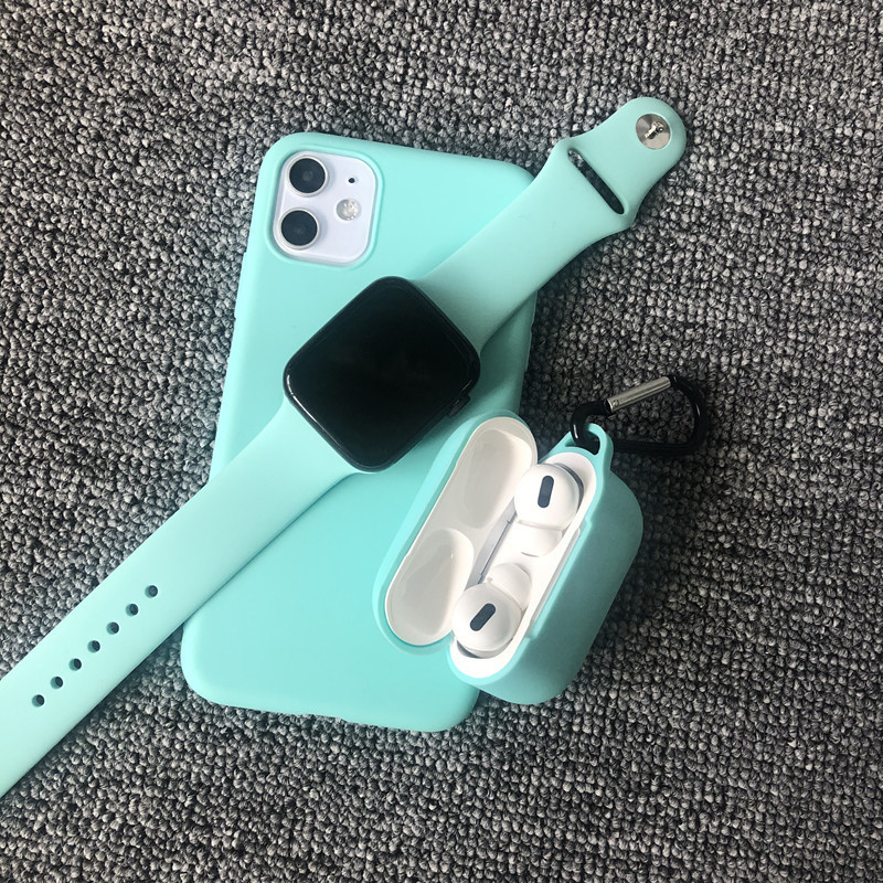 Suitable For Iphone 13 12 11 Xr Xs Max Silicone Phone Case Strap Set