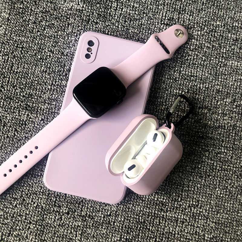 Suitable For Iphone 13 12 11 Xr Xs Max Silicone Phone Case Strap Set