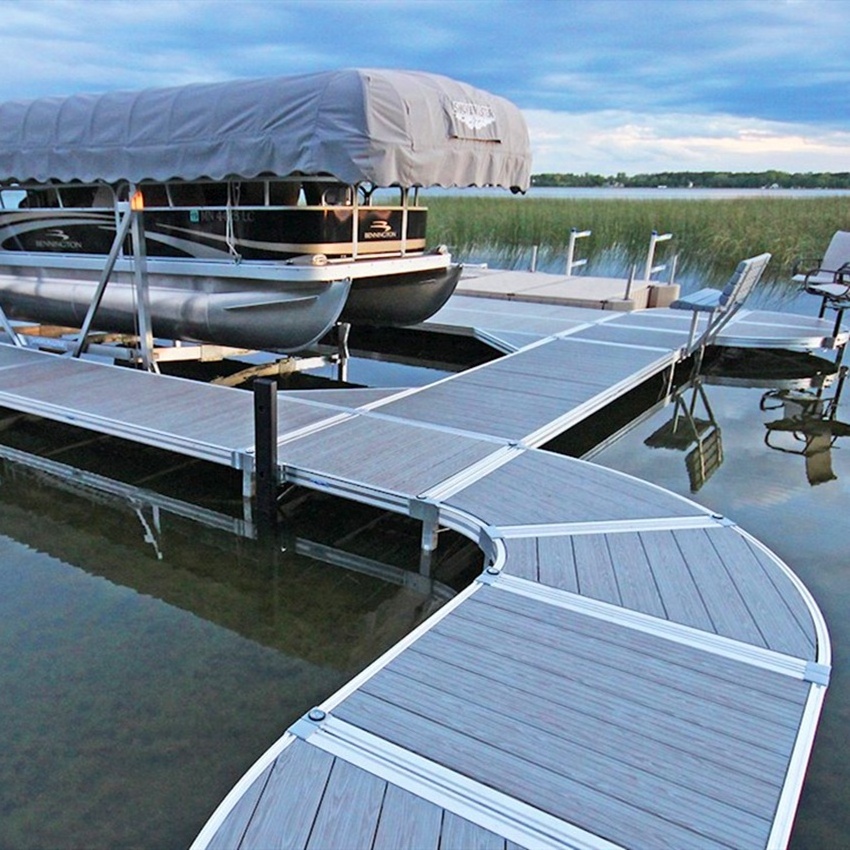 high quality import material pwc dock port and pier floating pontoon dock boat floating dock foam filled