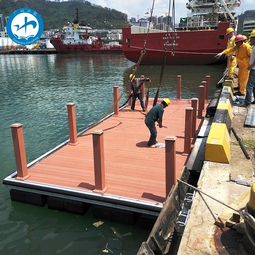 high quality import material pwc dock port and pier floating pontoon dock boat floating dock foam filled