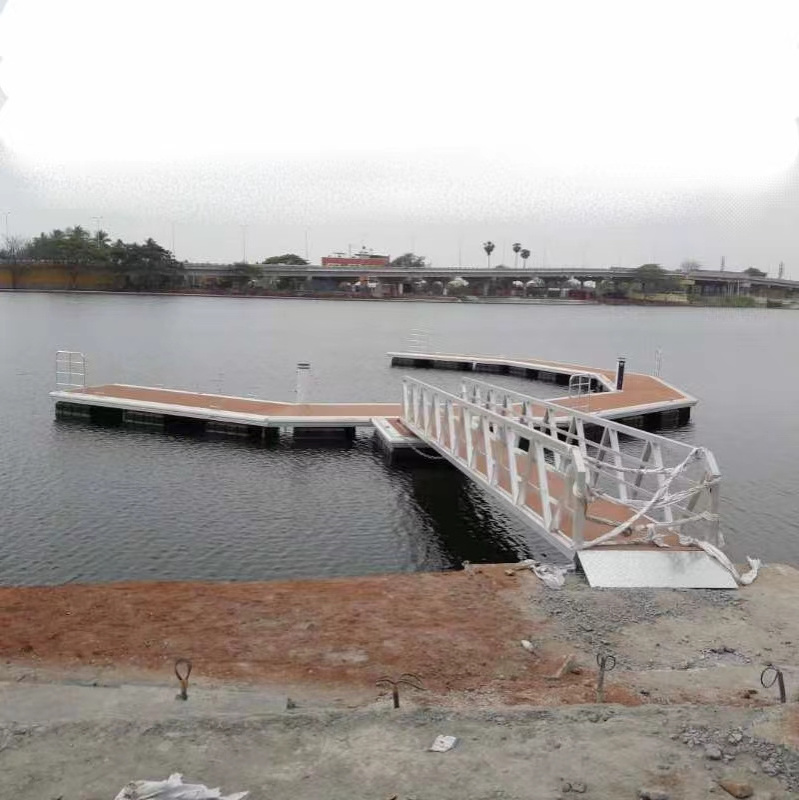 Old customer special offer floating water platform anti-UV plastic bridge approach bridge one time molding concrete pontoon