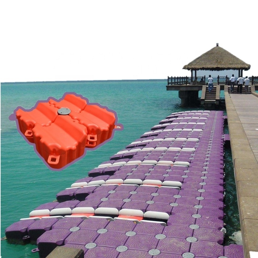 Marina jetski platform for sale made in China floating dock sea used on the bank plastic pontoon jet ski dock