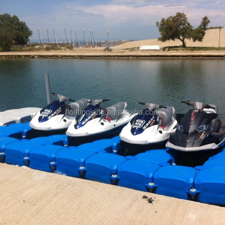 Floating cube dock for jet ski