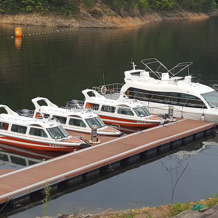 aluminum or steel floating dock pontoon platform / boat pier design