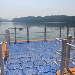 Plastic floating pontoon platform